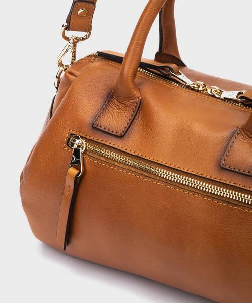 Bolso bowling con doble asa para mujer , ARES WHA , ARES WHA-426C1 , BRANDY