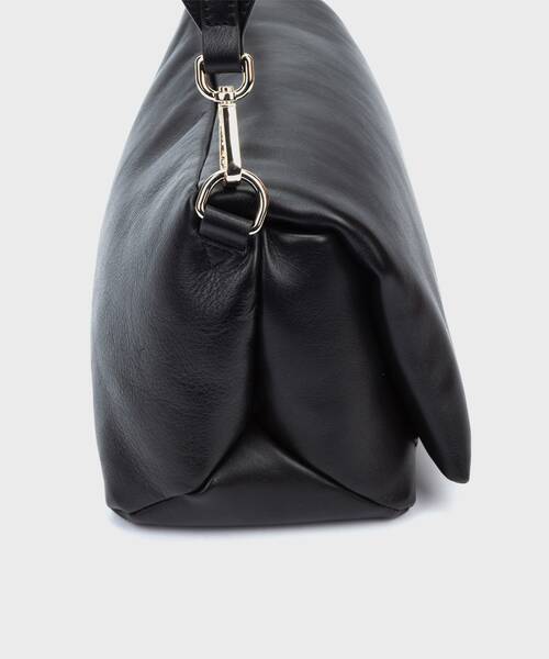 Bolso de piel con cierre im&aacute;n para mujer. , PAU WHA , PAU WHA-1113C1 , BLACK