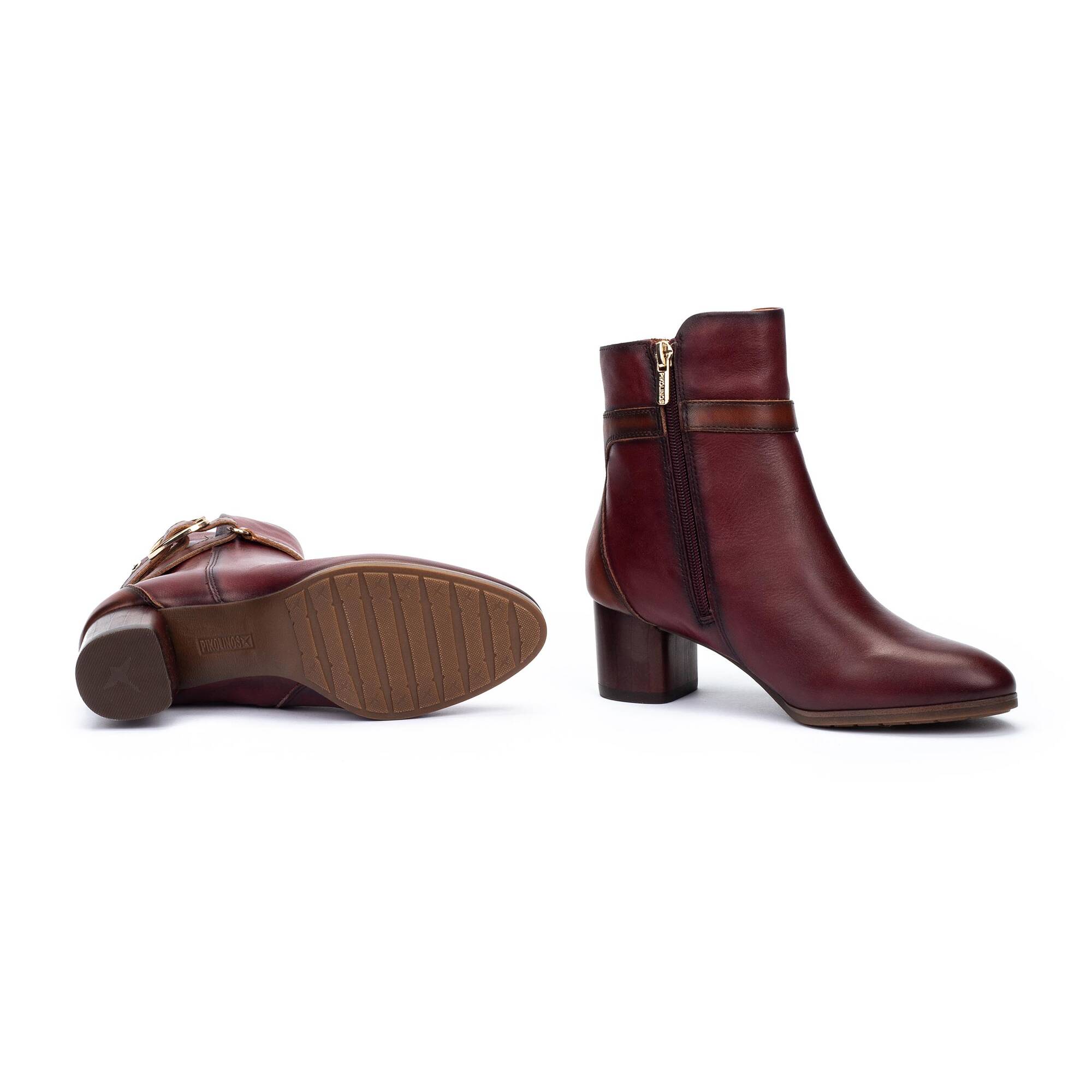 Botines de tac&oacute;n | CALAFAT W1Z-8977C1, GARNET, large image number 70-W1Z-8977C1_511_Pikolinos_CALAFAT_GARNET_full.jpg | null