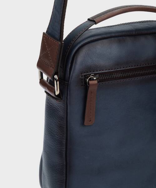 Bolso con cierre de cremallera para hombre. , BELMONTE MHA , BELMONTE MHA-191 , BLUE