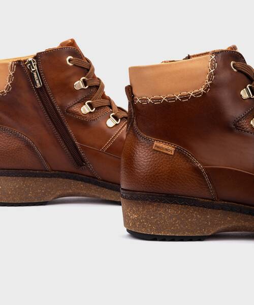Bot&iacute;n casual con agujetas para mujer , GRANADA W0W , GRANADA W0W-8676C1 , CUERO