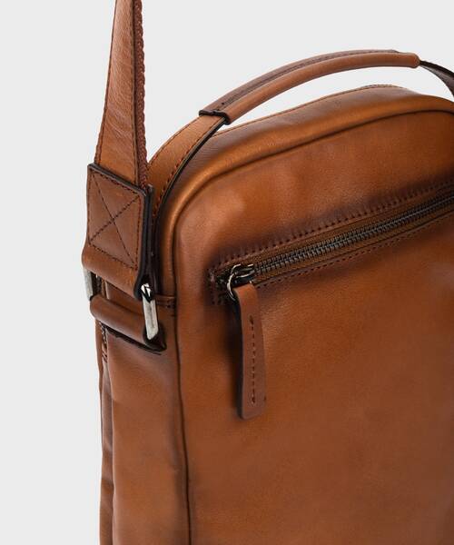 Bolso con cierre de cremallera para hombre. , BELMONTE MHA , BELMONTE MHA-191 , BRANDY