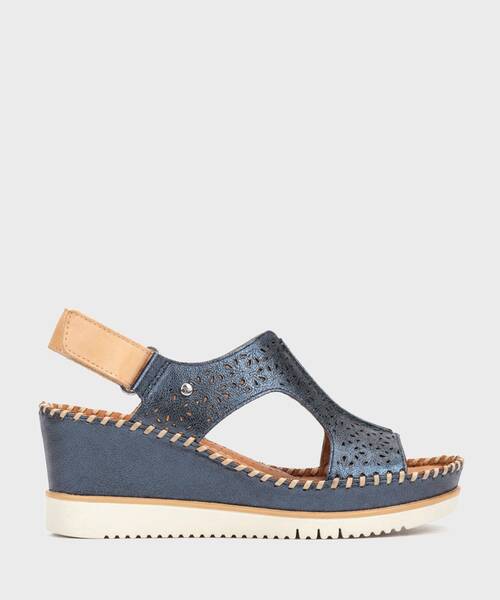 Sandalias de cu&ntilde;a con cierre adherente para mujer , AGUADULCE W3Z , AGUADULCE W3Z-1623CPC1 , BLUE
