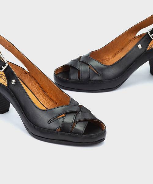 Sandalias de Tac&oacute;n | ALMENARA W1E-1587 | BLACK | Pikolinos