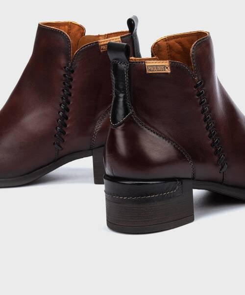 Botines con Tac&oacute;n | MALAGA W6W-8950 | CAOBA | Pikolinos