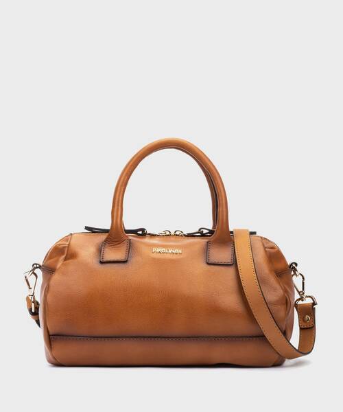 Bolso bowling con doble asa para mujer , ARES WHA , ARES WHA-426C1 , BRANDY