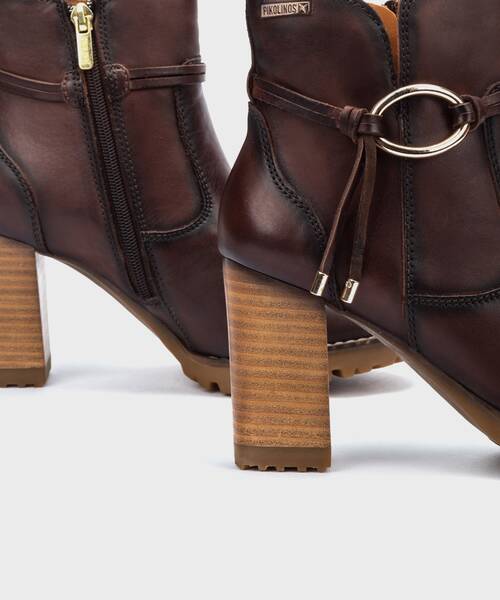 Botines con Tac&oacute;n | CONNELLY W7M-8542 | CAOBA | Pikolinos