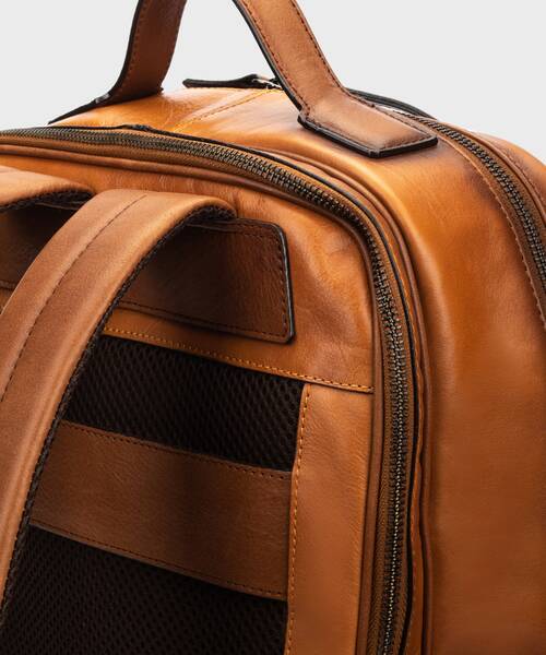 Mochila doble compartimento para hombre , BELMONTE MHA , BELMONTE MHA-783C1 , BRANDY