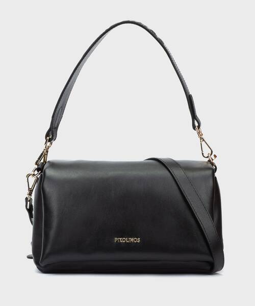 Bolso de piel con cierre im&aacute;n para mujer. , PAU WHA , PAU WHA-1113C1 , BLACK