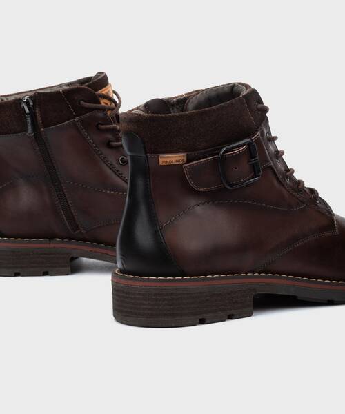 Bot&iacute;n con agujetas y cremallera para hombre , YORK M2M , YORK M2M-8045C1 , OLMO