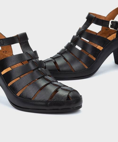 Sandalias de Tac&oacute;n | ALMENARA W1E-5702 | BLACK | Pikolinos