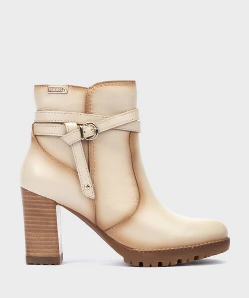 Botines con Tac&oacute;n | CONNELLY W7M-8806 | MARFIL | Pikolinos