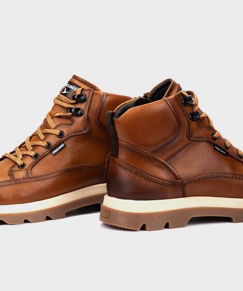 Bot&iacute;n con agujetas para hombre , VIGO M3M , VIGO M3M-8107 , BRANDY